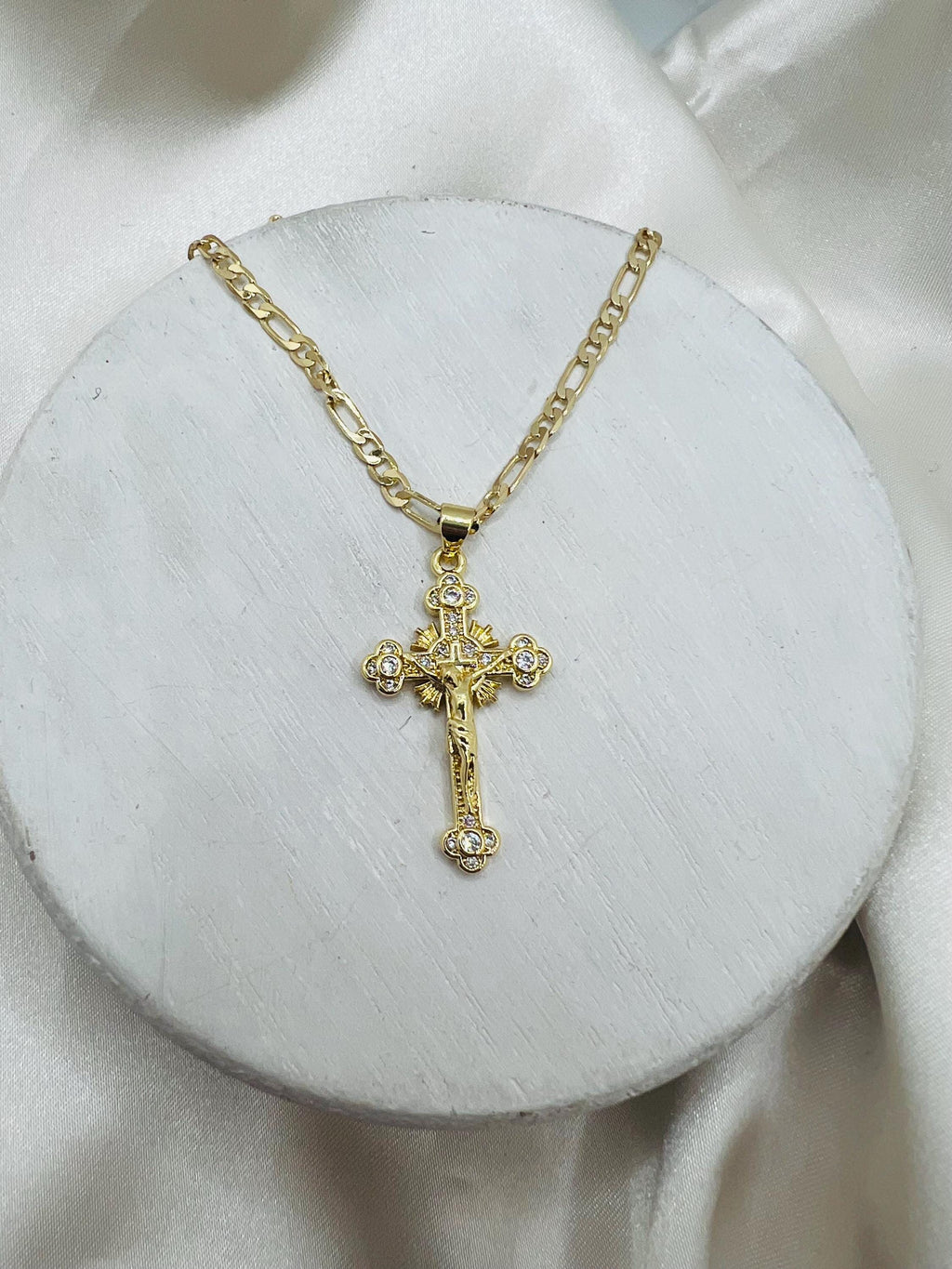 Crucifix Cross charm necklace