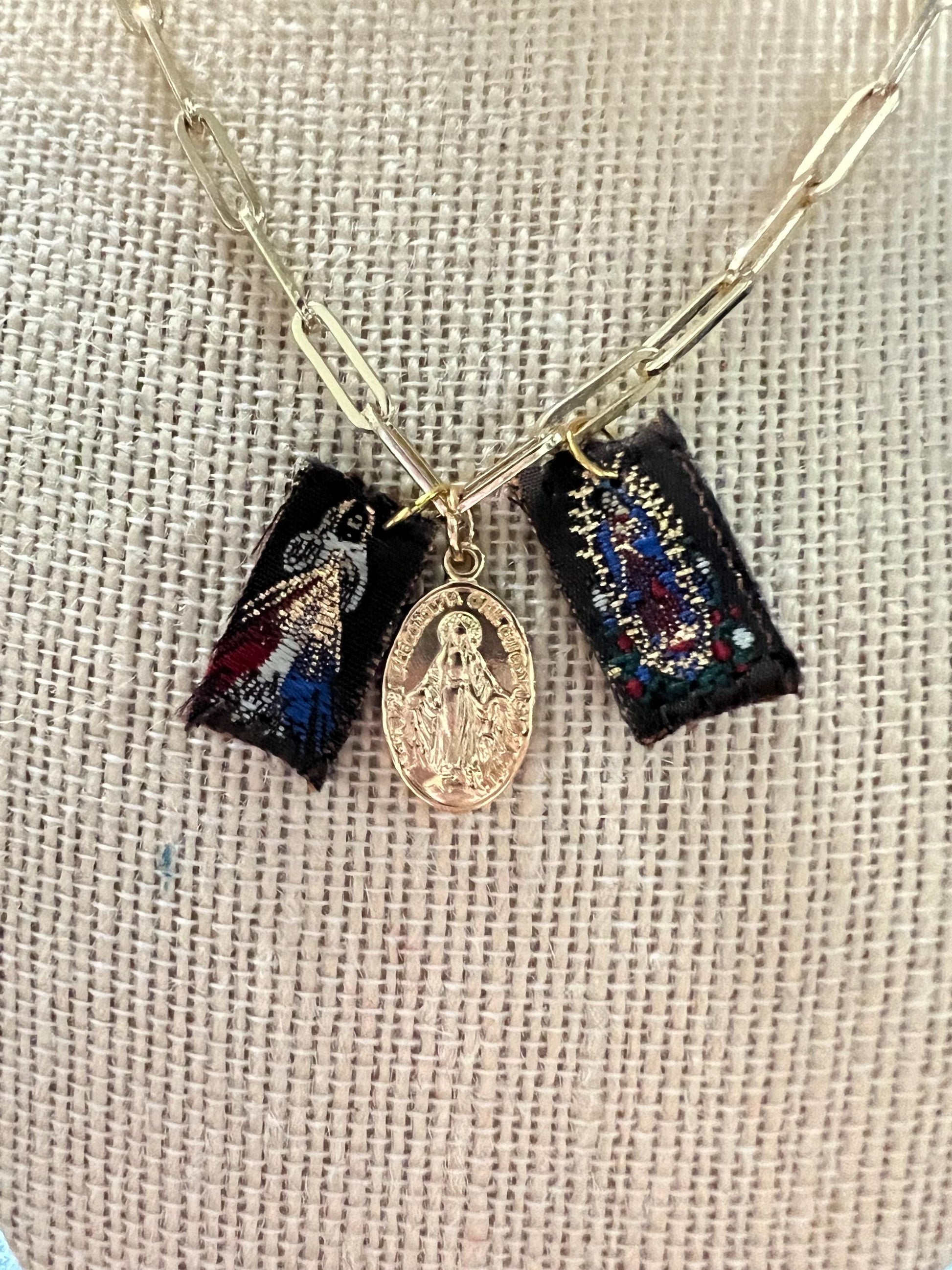 Scapular with Miraculous Mary Necklace