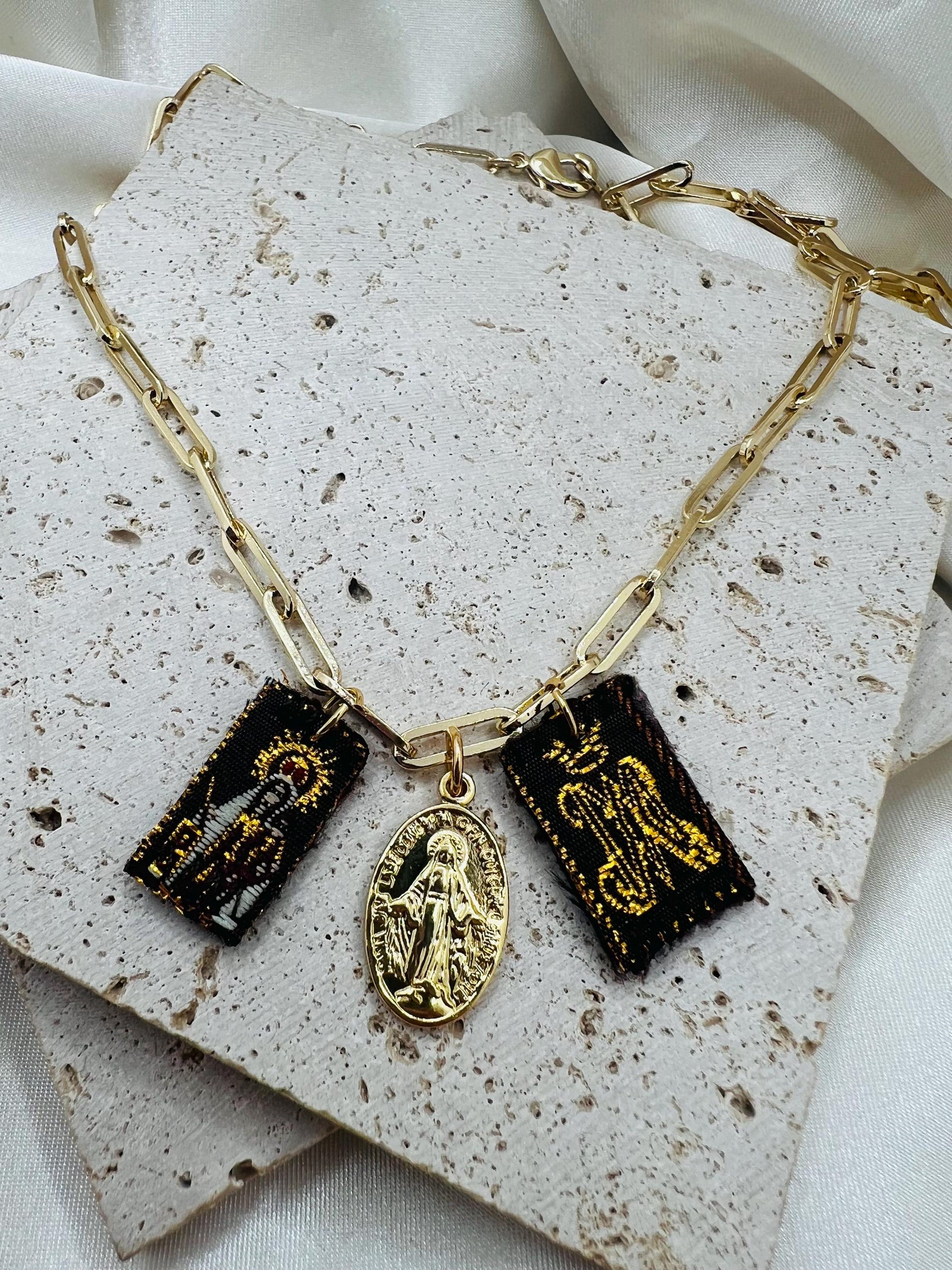 Scapular with Miraculous Mary Necklace