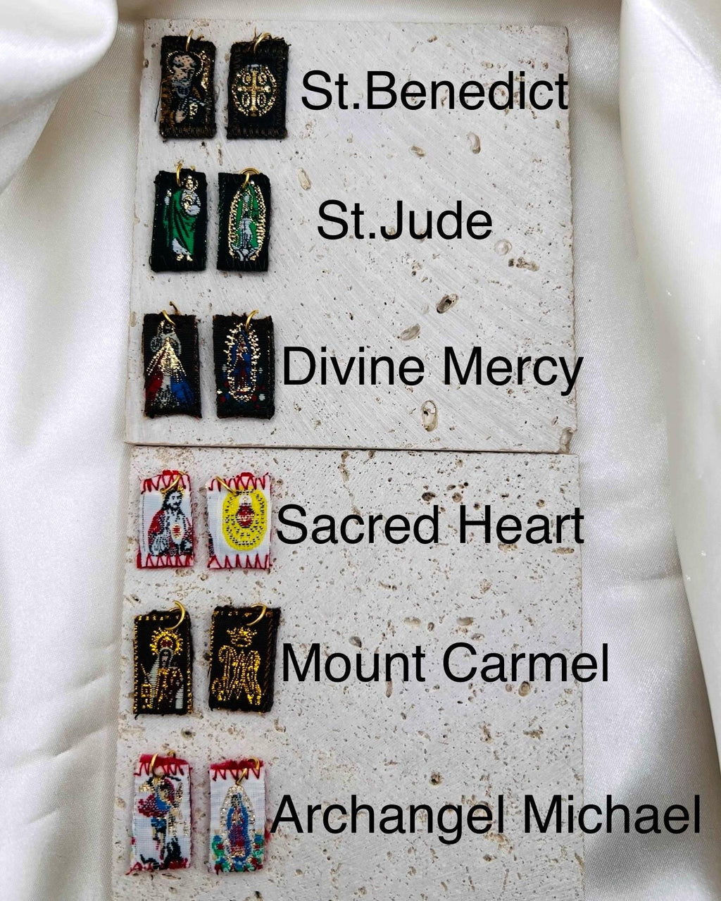 Black 7 knot Scapular Bracelet with St. Benedict charm