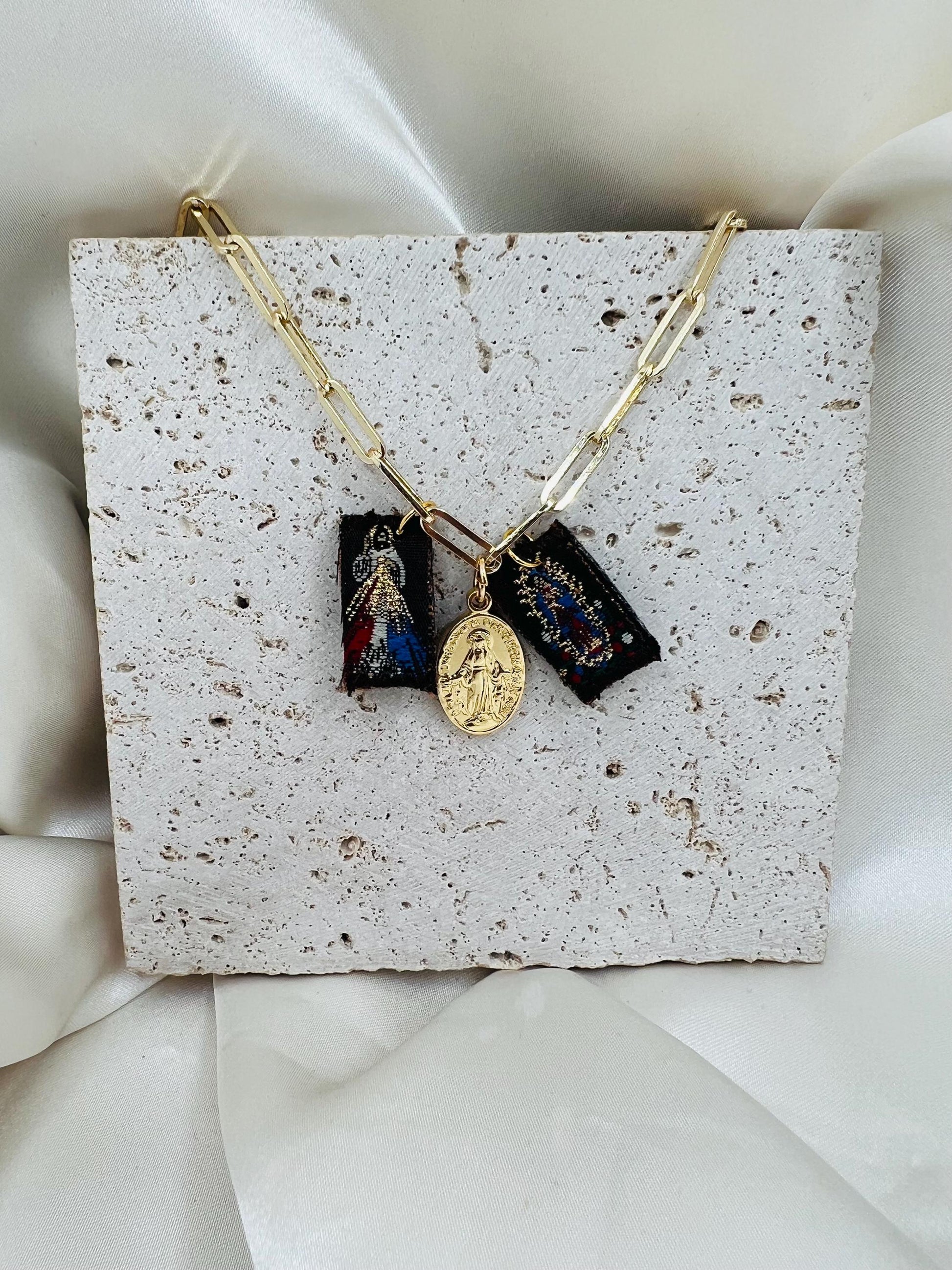 Scapular with Miraculous Mary Necklace
