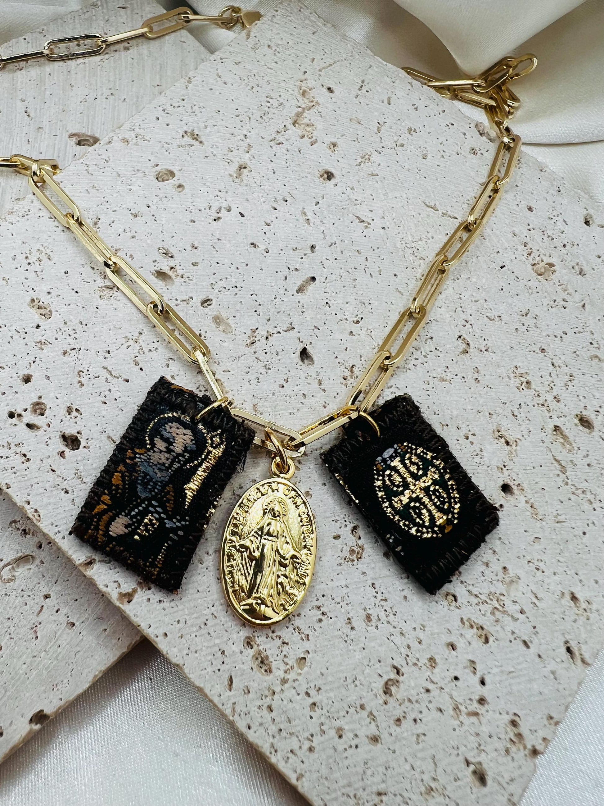 Scapular with Miraculous Mary Necklace