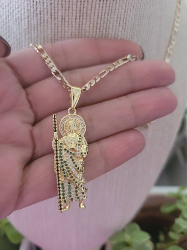 St Jude/ San Judas medallion necklace
