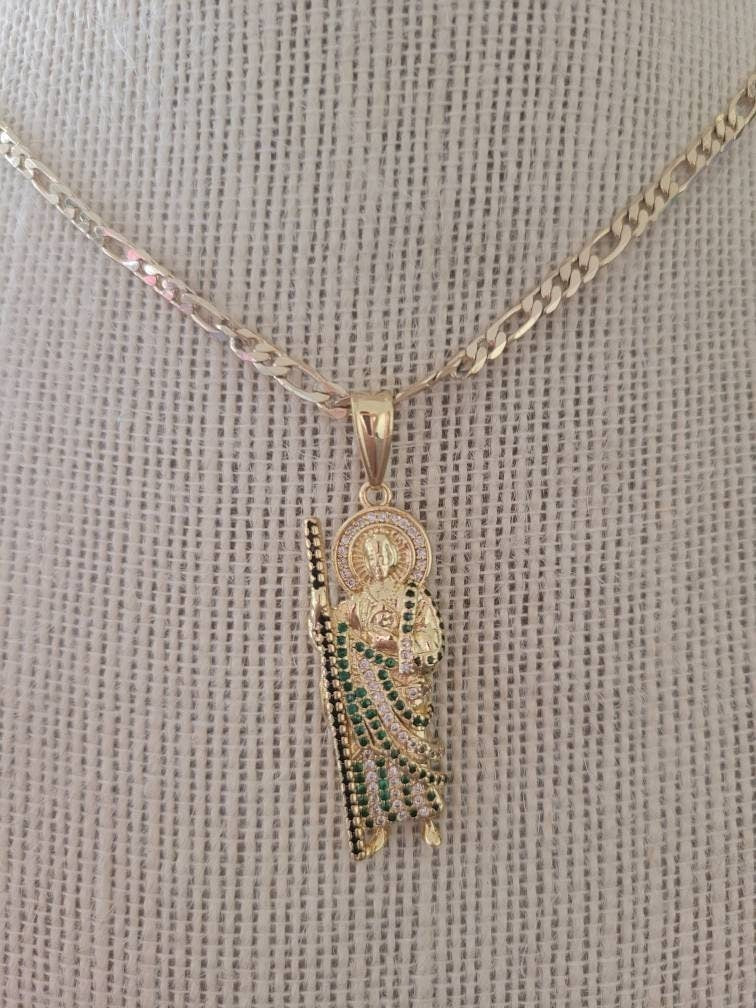 St Jude/ San Judas medallion necklace