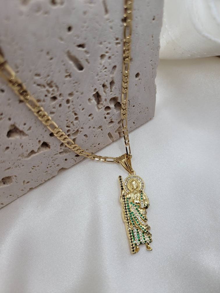 St Jude/ San Judas medallion necklace