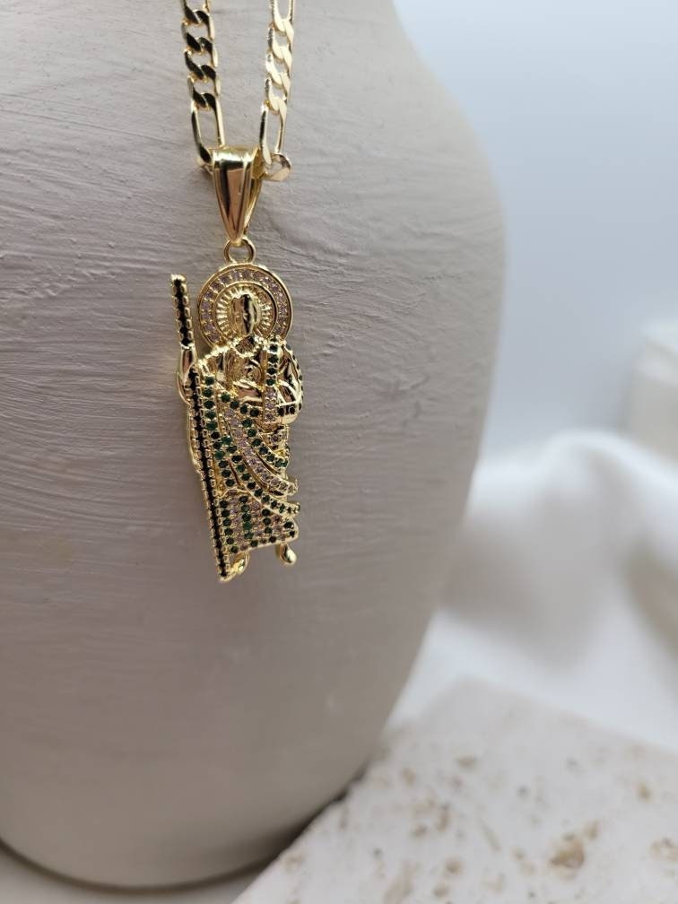 St Jude/ San Judas medallion necklace