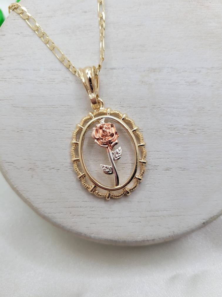 Rose Frame pendant necklace