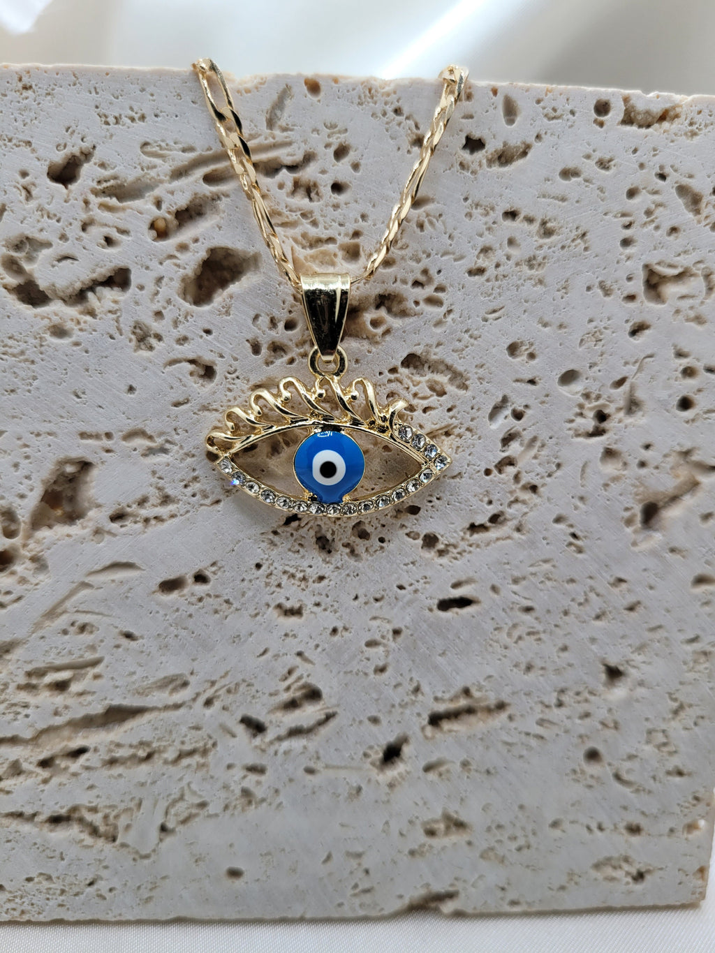 Evil Eye w/Lashes necklace
