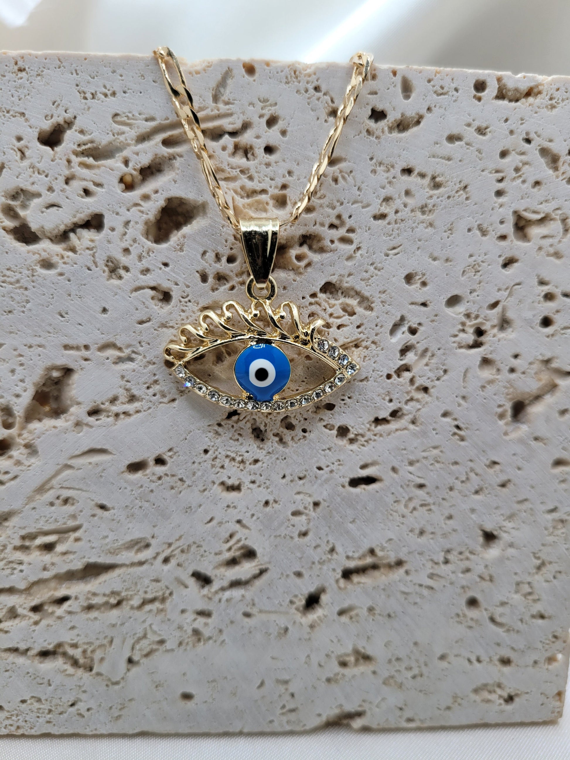 Evil Eye w/Lashes necklace