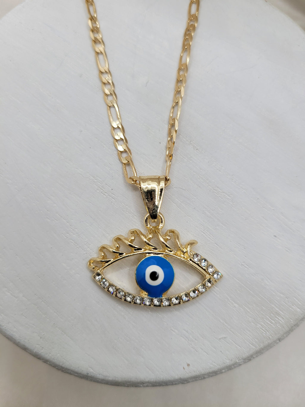 Evil Eye w/Lashes necklace