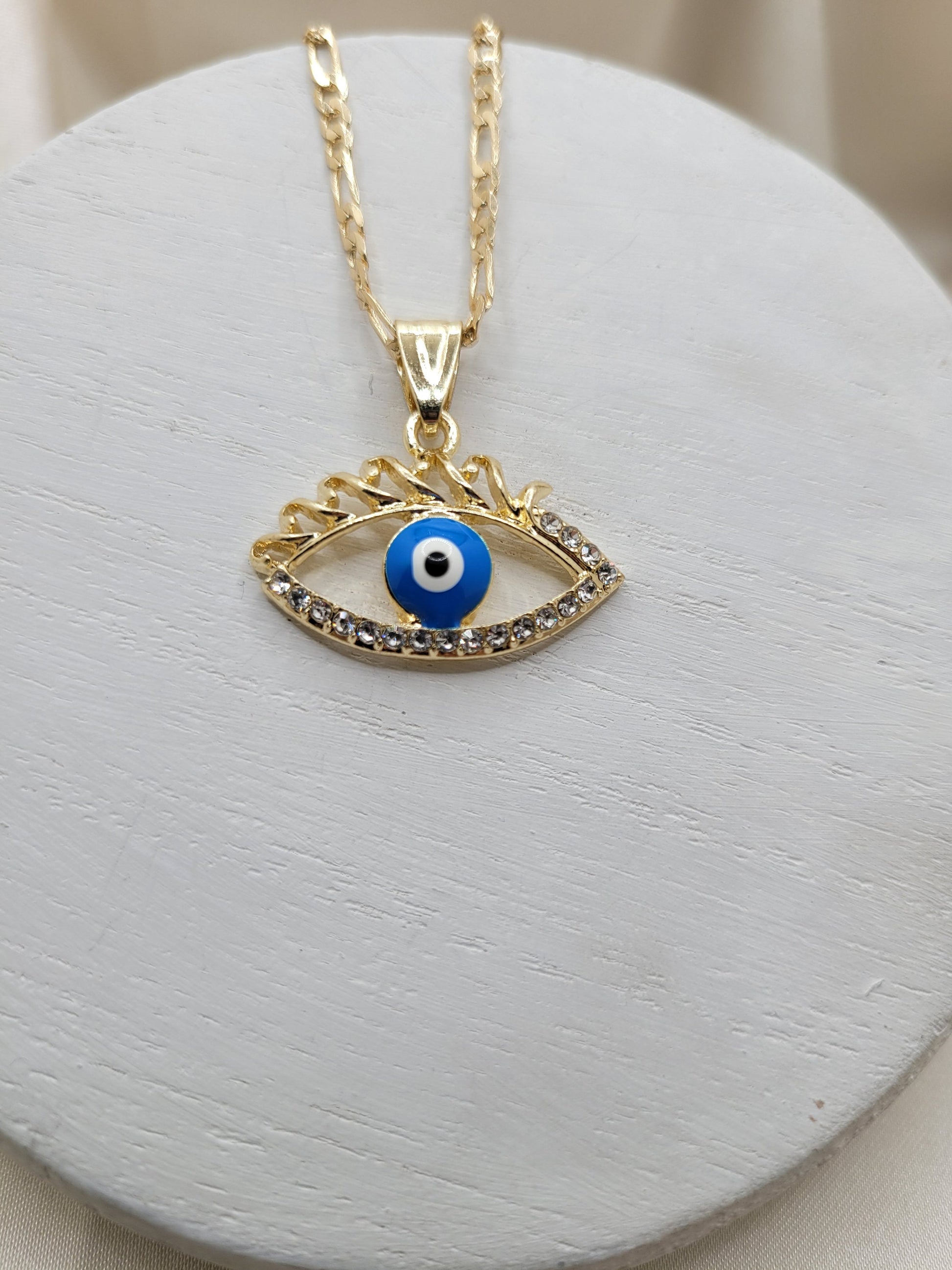 Evil Eye w/Lashes necklace